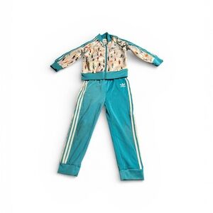 Adidas Kids' Green and White Patterned Set